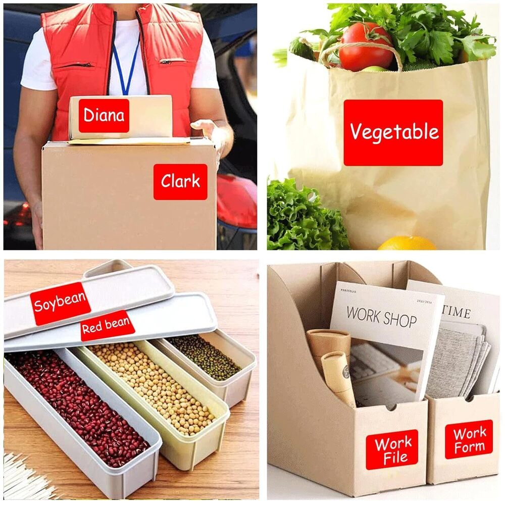 4866 Rectangular Red Color Coding Label Stickers 2 x 3 Inch Color-Code - Picture 5 of 8